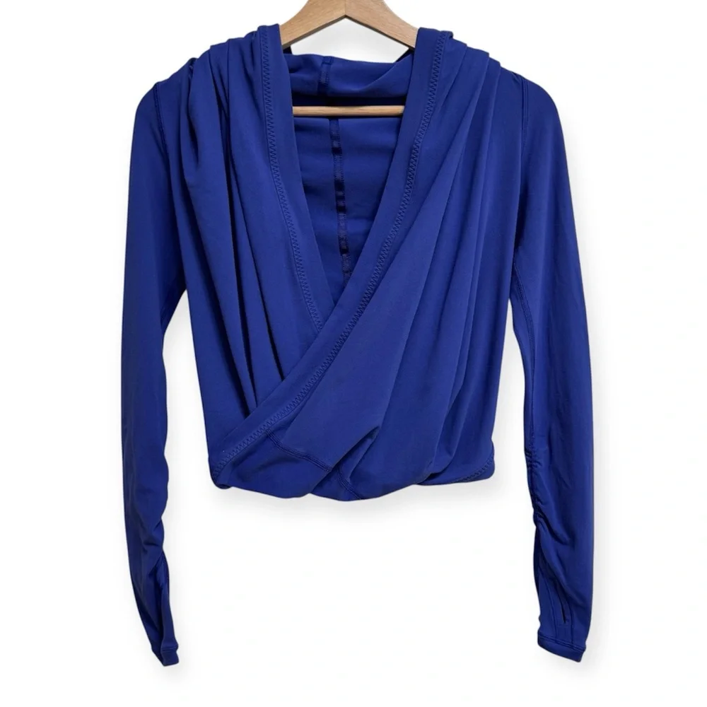 Ivivva‎ Lululemon Long Sleeve Wrap Top Thumb Holes Hoodie Girls Size 10